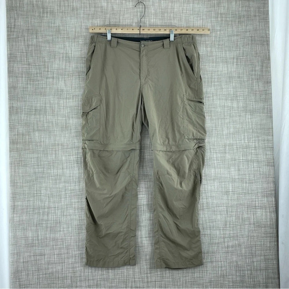 Columbia convertible pants omni-shield cargo Mens Size 40x33 tan hiking 1438 - Picture 1 of 10